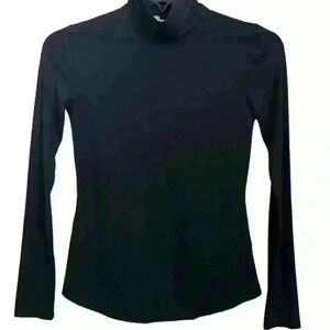 Lita by Ciara Shirt NWT Womens small TURTLENECK IN SENSITIVE Black MSRP $148